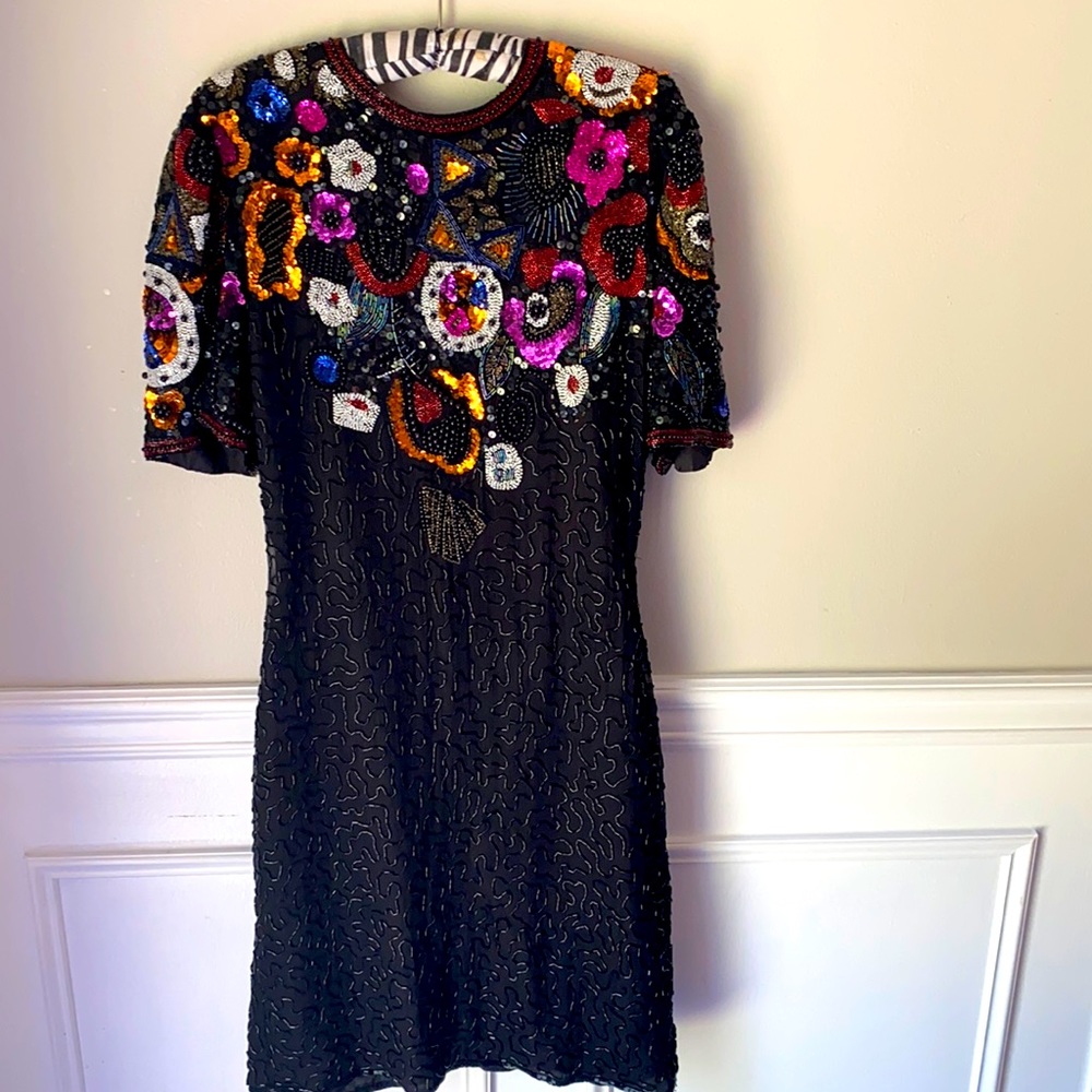 Vintage SzM 6-8) 1980s Wiggle Dress🤩